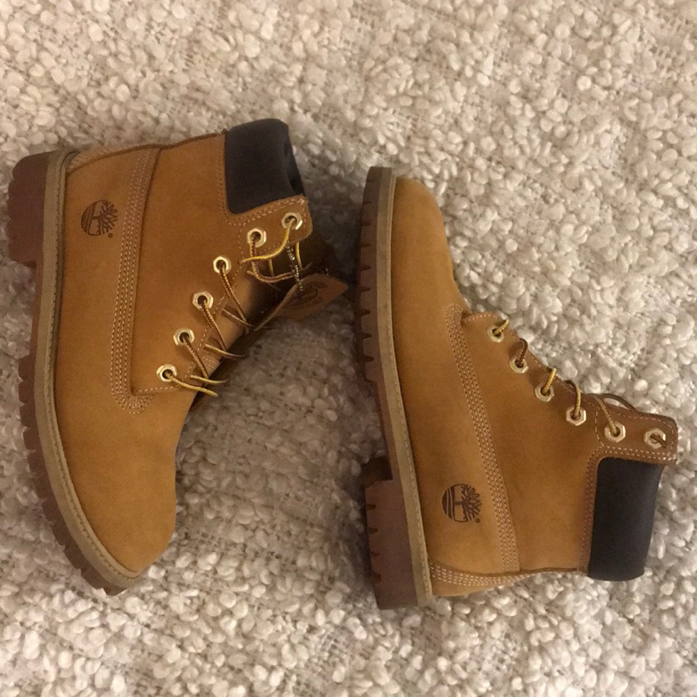 Slightly worn timberland boots